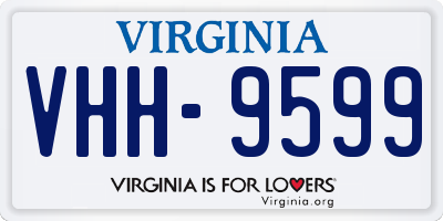 VA license plate VHH9599