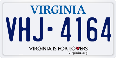 VA license plate VHJ4164