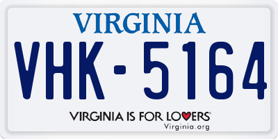 VA license plate VHK5164