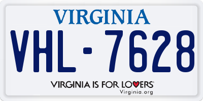 VA license plate VHL7628