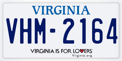 VA license plate VHM2164