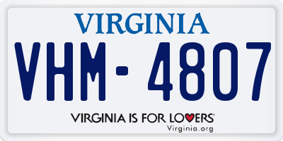 VA license plate VHM4807
