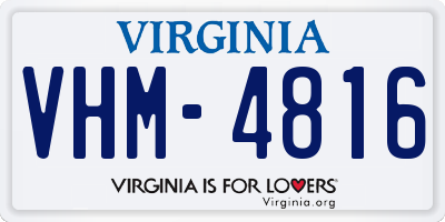 VA license plate VHM4816