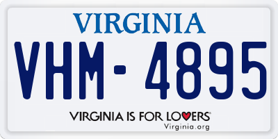 VA license plate VHM4895