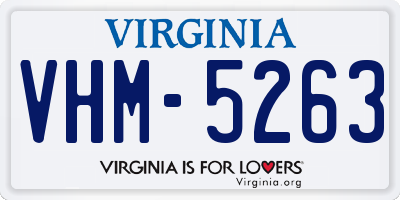 VA license plate VHM5263