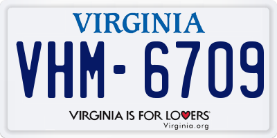 VA license plate VHM6709