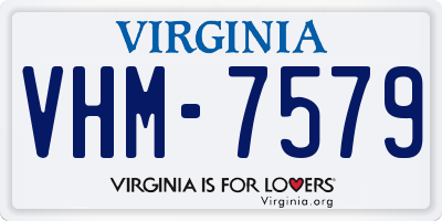 VA license plate VHM7579