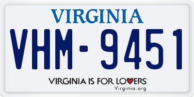 VA license plate VHM9451