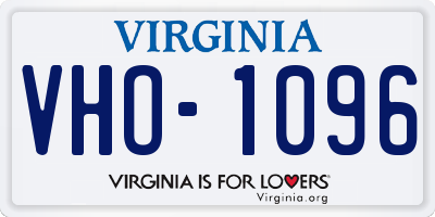VA license plate VHO1096