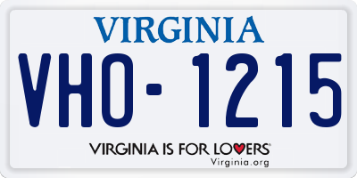 VA license plate VHO1215