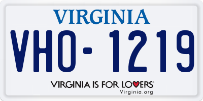 VA license plate VHO1219