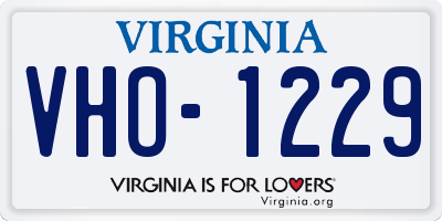 VA license plate VHO1229