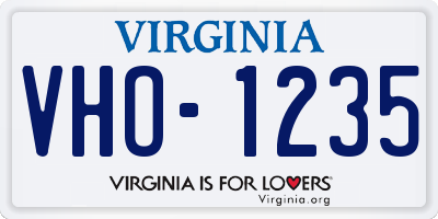 VA license plate VHO1235