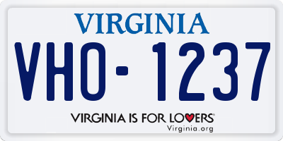 VA license plate VHO1237