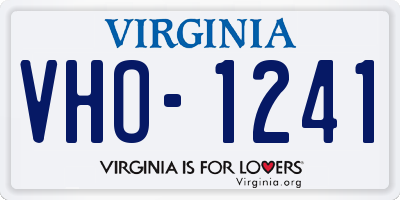 VA license plate VHO1241