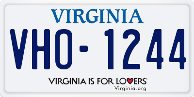 VA license plate VHO1244