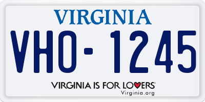 VA license plate VHO1245