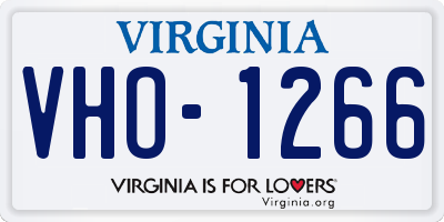 VA license plate VHO1266