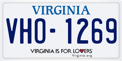 VA license plate VHO1269
