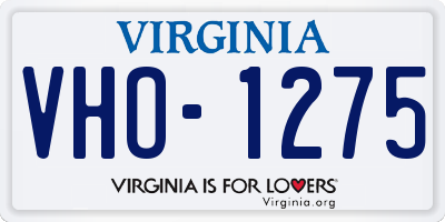 VA license plate VHO1275
