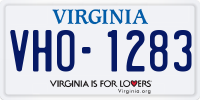 VA license plate VHO1283
