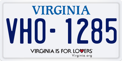 VA license plate VHO1285