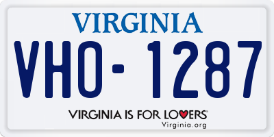 VA license plate VHO1287