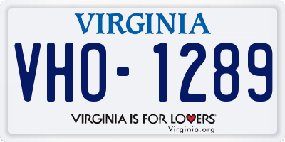 VA license plate VHO1289