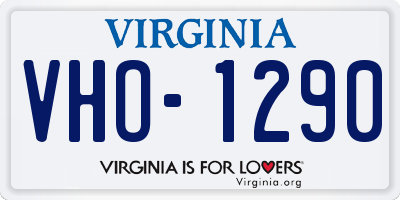 VA license plate VHO1290