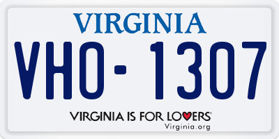 VA license plate VHO1307