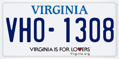 VA license plate VHO1308