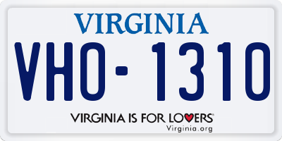 VA license plate VHO1310