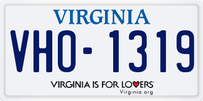 VA license plate VHO1319