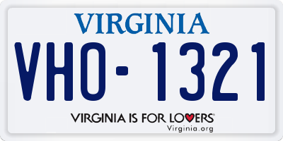 VA license plate VHO1321