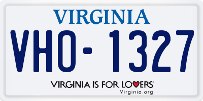 VA license plate VHO1327