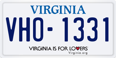 VA license plate VHO1331
