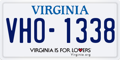 VA license plate VHO1338