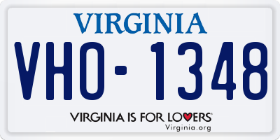 VA license plate VHO1348