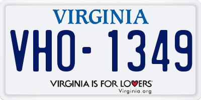 VA license plate VHO1349