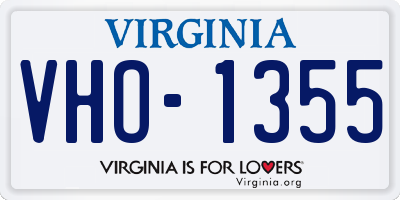 VA license plate VHO1355