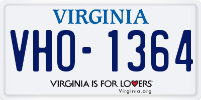 VA license plate VHO1364