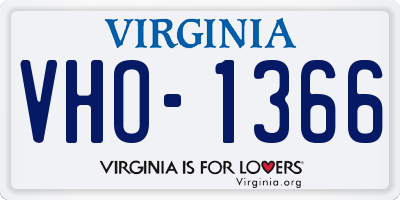 VA license plate VHO1366