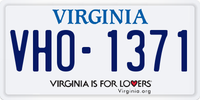 VA license plate VHO1371