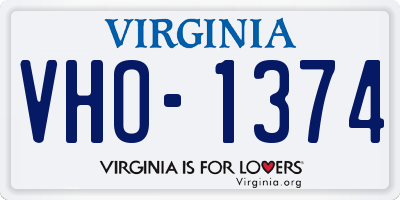 VA license plate VHO1374