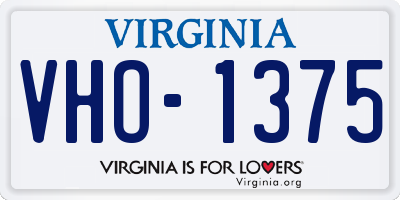 VA license plate VHO1375