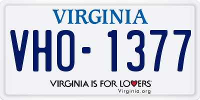 VA license plate VHO1377