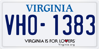 VA license plate VHO1383