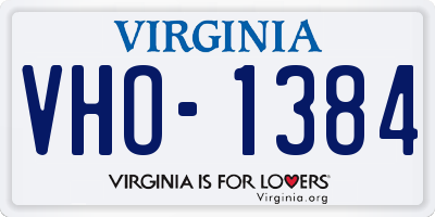 VA license plate VHO1384