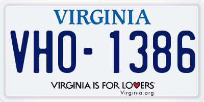 VA license plate VHO1386