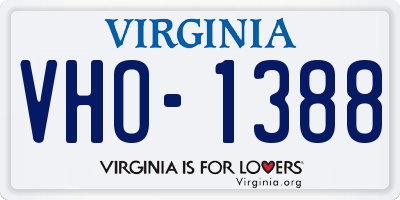 VA license plate VHO1388